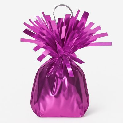 Beistle - 6 Oz - Pink - Metallic Wrapped Balloon Weight! Image 1
