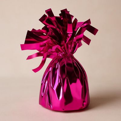 Beistle - 6 Oz - Pink - Metallic Wrapped Balloon! Image 1