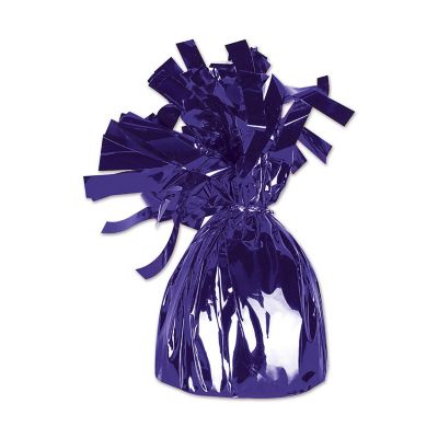 Beistle - 6 Oz - Purple - Metallic Wrapped Balloon Weight! Image 1