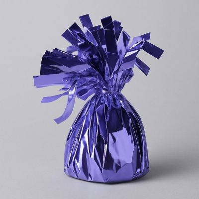 Beistle - 6 Oz - Purple - Metallic Wrapped Balloon! Image 2