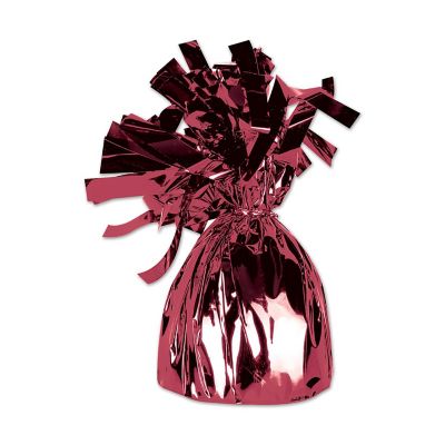 Beistle - 6 Oz - Red - Unbranded Metallic Wrapped Balloon! Image 1