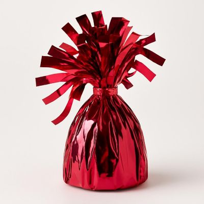 Beistle - 6 Oz - Red - Unbranded Metallic Wrapped Balloon! Image 2