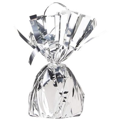 Beistle - 6 Oz - Silver - Metallic Wrapped Balloon Weight! Image 1