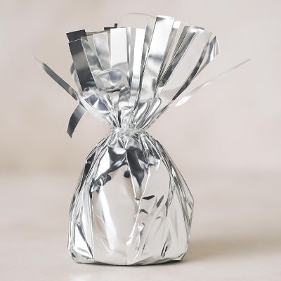 Beistle - 6 Oz - Silver - Metallic Wrapped Balloon Weight! Image 1
