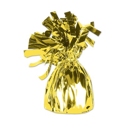 Beistle - 6 Oz - Yellow - Metallic Wrapped Balloon Plastic! Image 1