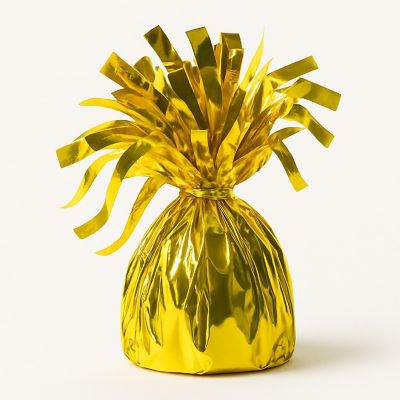 Beistle - 6 Oz - Yellow - Metallic Wrapped Balloon Plastic! Image 2