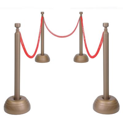 Beistle - 9'-30' - Brown - Rope Stanchion Set 3-Ropes! Image 1