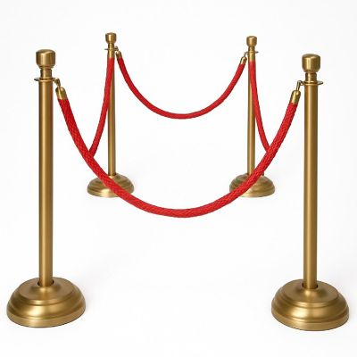 Beistle - 9'-30' - Brown - Rope Stanchion Set 3-Ropes! Image 2