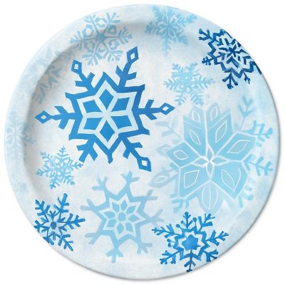 Beistle - 9" - Light Blue - Snowflake Plates 9 Inch Paper! Image 2