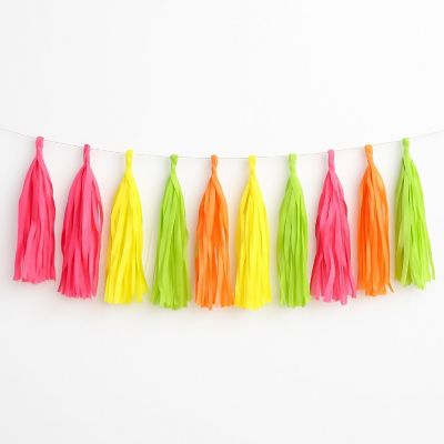 Beistle - 9&amp;#190;" x 8' - Multicolor - Plastic Tassel Garland! Image 1