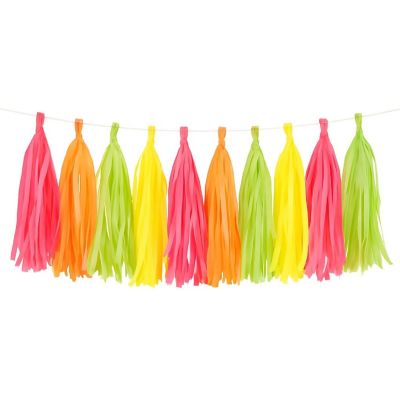 Beistle - 9&amp;#190;" x 8' - Multicolor - Plastic Tassel Garland! Image 2