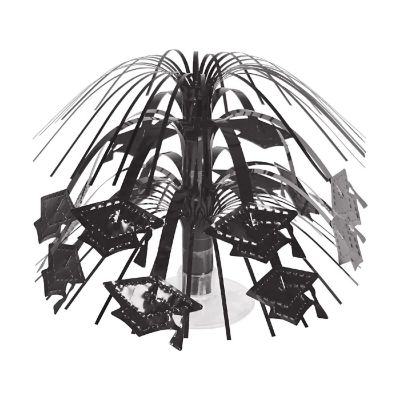 Beistle - Black Grad Cap Mini Cascade Centerpiece - 12 Pack Image 1