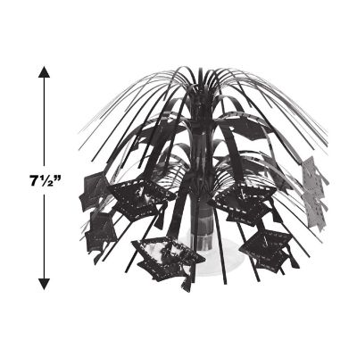 Beistle - Black Grad Cap Mini Cascade Centerpiece - 12 Pack Image 3