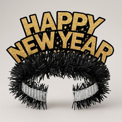 Beistle Happy New Year Black & Gold Cascade Centerpiece - Party Table Decor