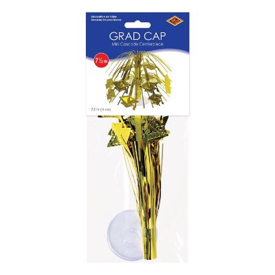Beistle - Gold Grad Cap Mini Cascade Centerpiece - 12 Pack Image 2