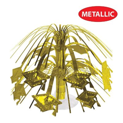 Beistle - Gold Grad Cap Mini Cascade Centerpiece - 12 Pack Image 3