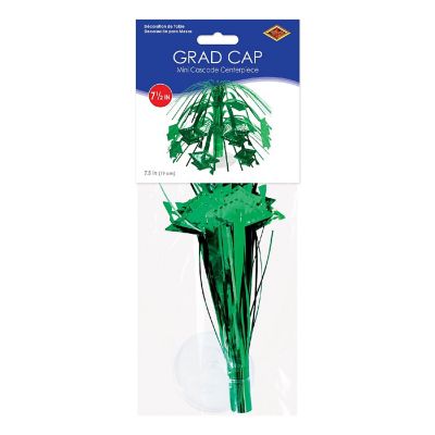 Beistle - Green Grad Cap Mini Cascade Centerpiece - 12 Pack Image 2