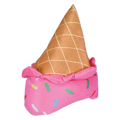 Beistle - Multicolor - Fun Plush Ice Cream Cone Hat - 12 Pieces Image 1