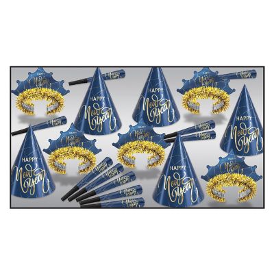 Beistle - Multicolor - Midnight Blue New Year Party Set - 1 Piece Image 1