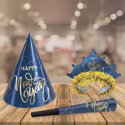 Beistle - Multicolor - Midnight Blue New Year Party Set - 1 Piece Image 1