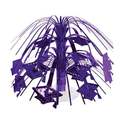 Beistle - Purple Grad Cap Mini Cascade Centerpiece - 12 Pack Image 1
