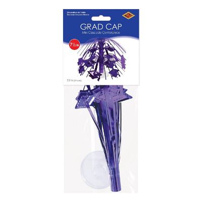Beistle - Purple Grad Cap Mini Cascade Centerpiece - 12 Pack Image 2