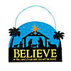 "Believe" Nativity Sign Christmas Craft Kit- Makes 12 Image 1