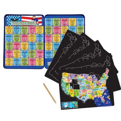 Bendon: Scratch-A-Doodle Usa Learning Tin Image 1