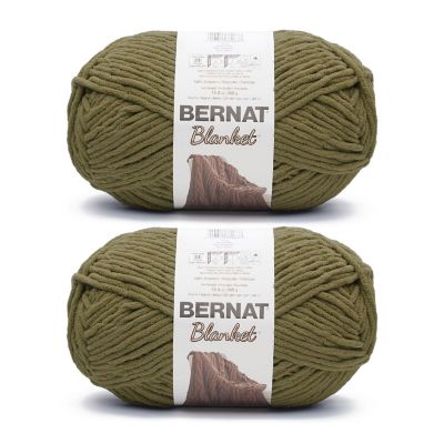 Bernat Blanket Big Ball Yarn 2/Pack-Olive Image 1