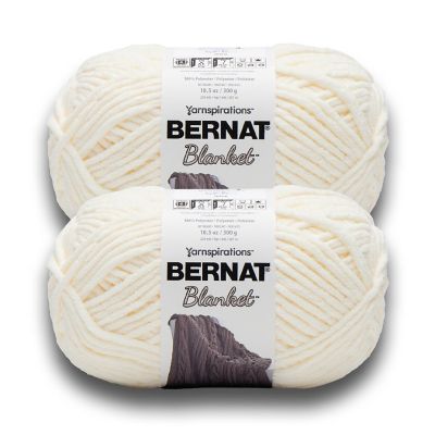 Bernat Blanket Big Ball Yarn 2/Pack-Vintage White Image 1