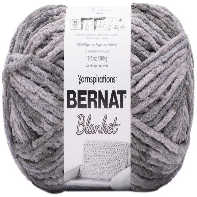 Bernat Blanket Big Ball Yarn-Ashen Titanium Image 1