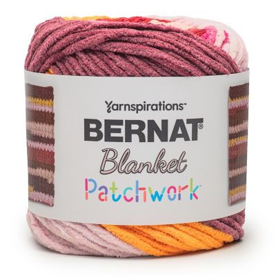 Bernat Blanket Patchwork Yarn-Cherry Twist Image 1