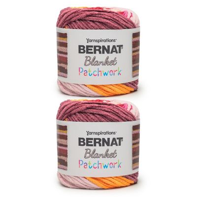 Bernat Blanket Patchwork Yarn-Cherry Twist Image 1