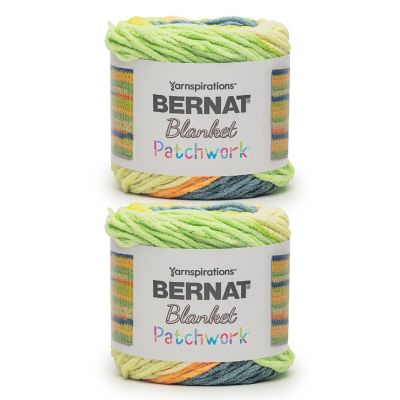 Bernat Blanket Patchwork Yarn-Citrus Stack Image 1