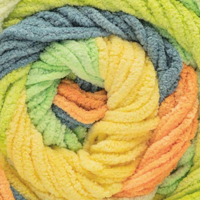 Bernat Blanket Patchwork Yarn-Citrus Stack Image 3