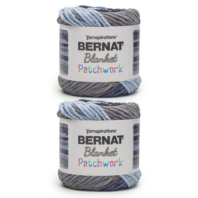 Bernat Blanket Patchwork Yarn-Nautical Image 1