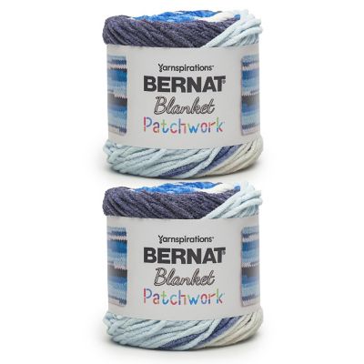 Bernat Blanket Patchwork Yarn-Ocean Waves Image 1