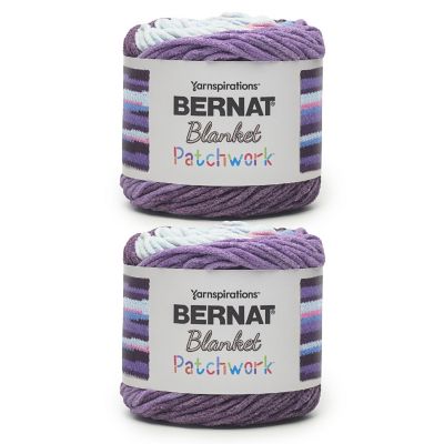 Bernat Blanket Patchwork Yarn-Purple Pop Image 1