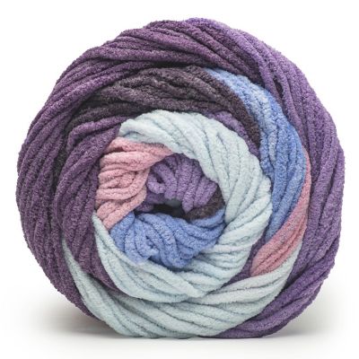 Bernat Blanket Patchwork Yarn-Purple Pop Image 2