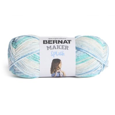 Bernat Maker Splash Yarn-Teal Print Image 1