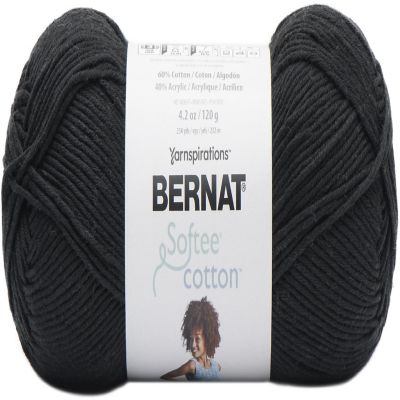 Bernat Softee Cotton Yarn-Black Image 1