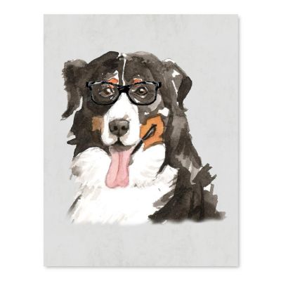 Bernese Mountain Dog Glasses 8.5x11in Image 1