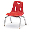Berries Stacking Chair With Chrome-Plated Legs - 10" Ht - Red Image 1