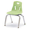 Berries Stacking Chair With Chrome-Plated Legs - 14" Ht - Key Lime Image 1