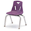 Berries Stacking Chair With Chrome-Plated Legs - 14" Ht - Purple Image 1