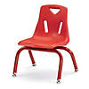 Berries Stacking Chair With Powder-Coated Legs - 10" Ht - Red Image 1