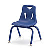 Berries Stacking Chair With Powder-Coated Legs - 12" Ht - Blue Image 1