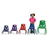 Berries Stacking Chair With Powder-Coated Legs - 12" Ht - Blue Image 3