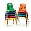 Berries Stacking Chair With Powder-Coated Legs - 12&quot; Ht - Red Image 2