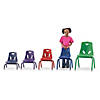 Berries Stacking Chair With Powder-Coated Legs - 12&quot; Ht - Red Image 3